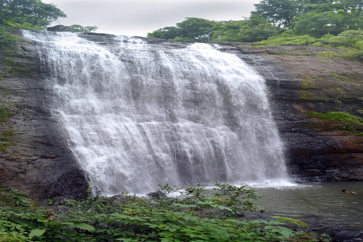 Vihigaon Umbrella Falls full spread view Igatpuri Maharashtra